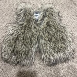 Old Navy Faux Fur Vest Toddler 3T